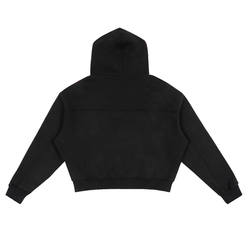 Fleece Zip-Up Boxy Hoodie